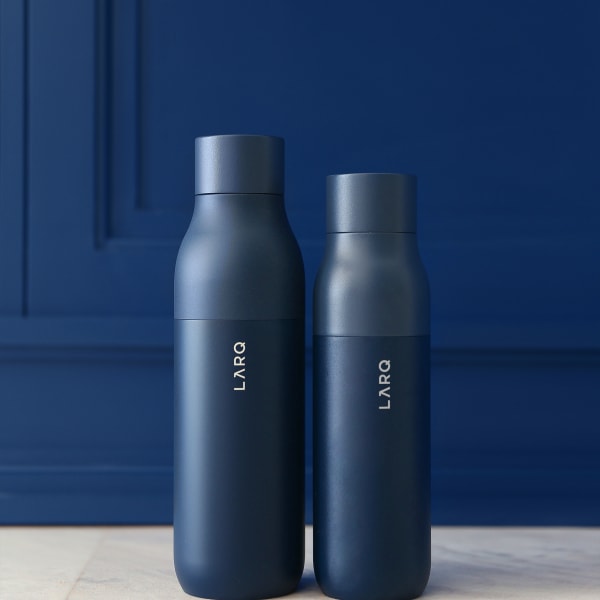 Photo of LARQ Bottle PureVis™ - Monaco Blue large and regular size bottle